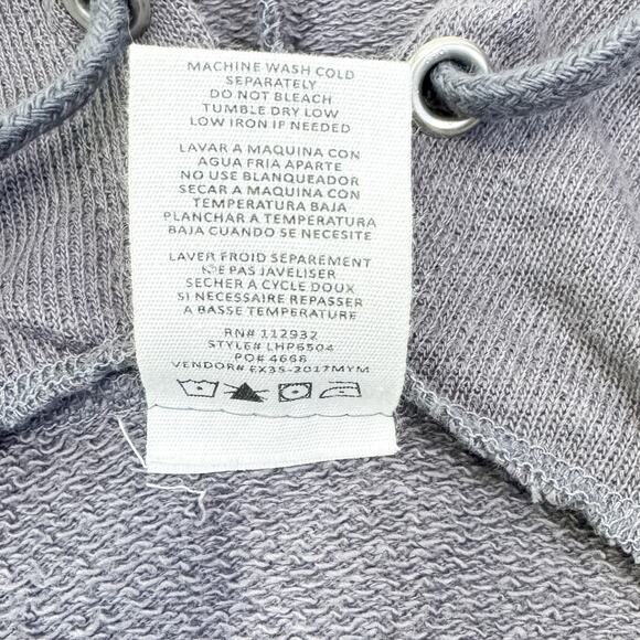 EXIST Grey Keyhole Crop Hoodie - Size Medium - Picture 6 of 6